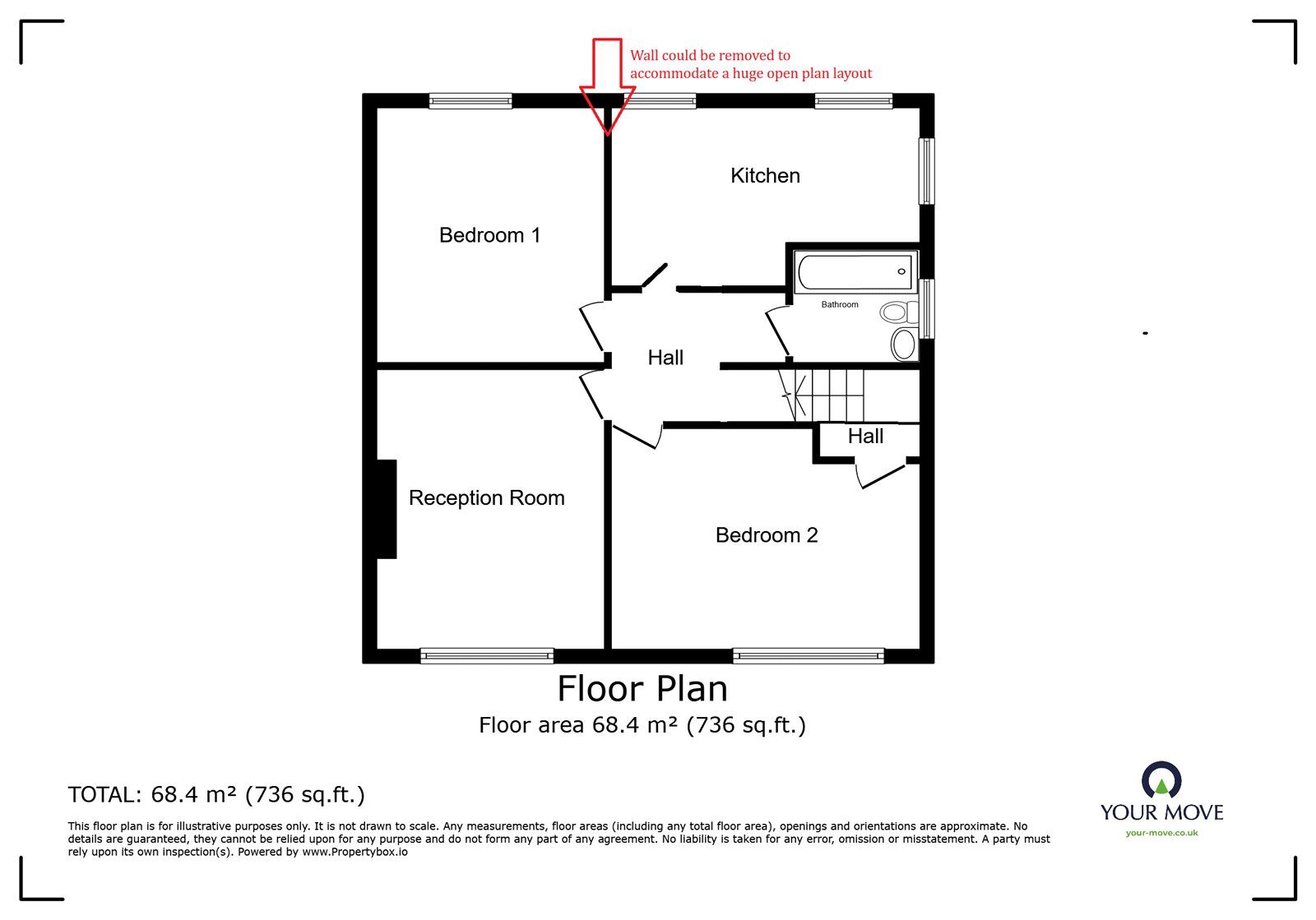 Floorplan of 2 bedroom  Flat for sale, Campfield Road, Eltham, Greenwich, SE9