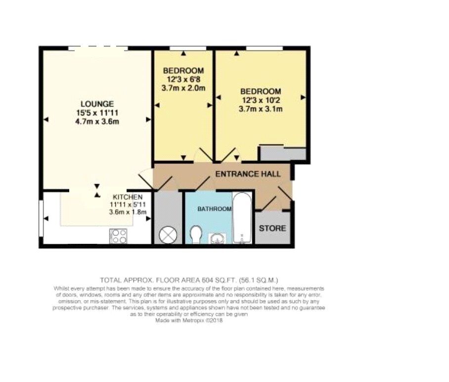 Floorplan of 2 bedroom  Flat for sale, Friars Mews, London, SE9