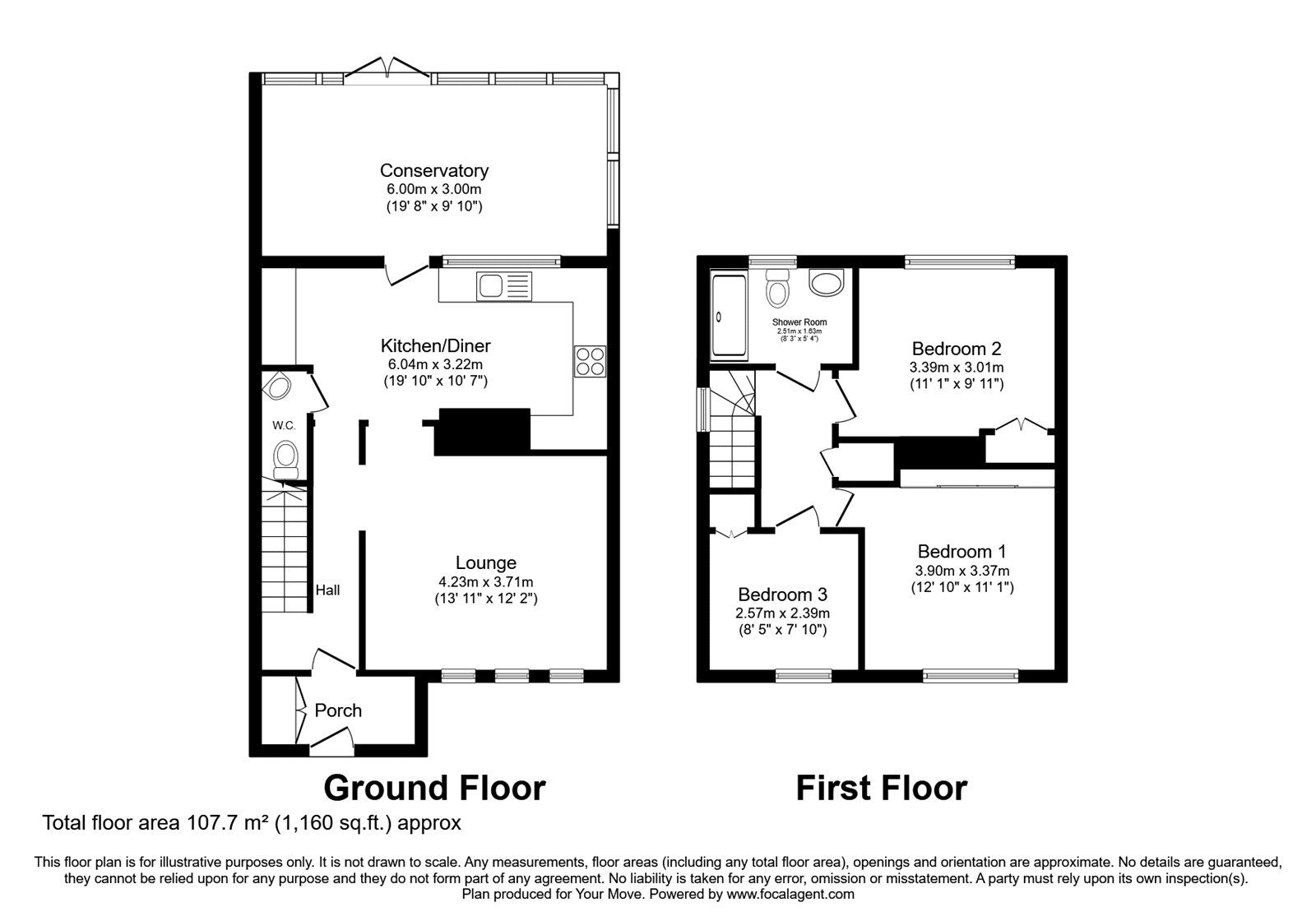 Floorplan of 3 bedroom Semi Detached House for sale, Dursley Road, London, SE3