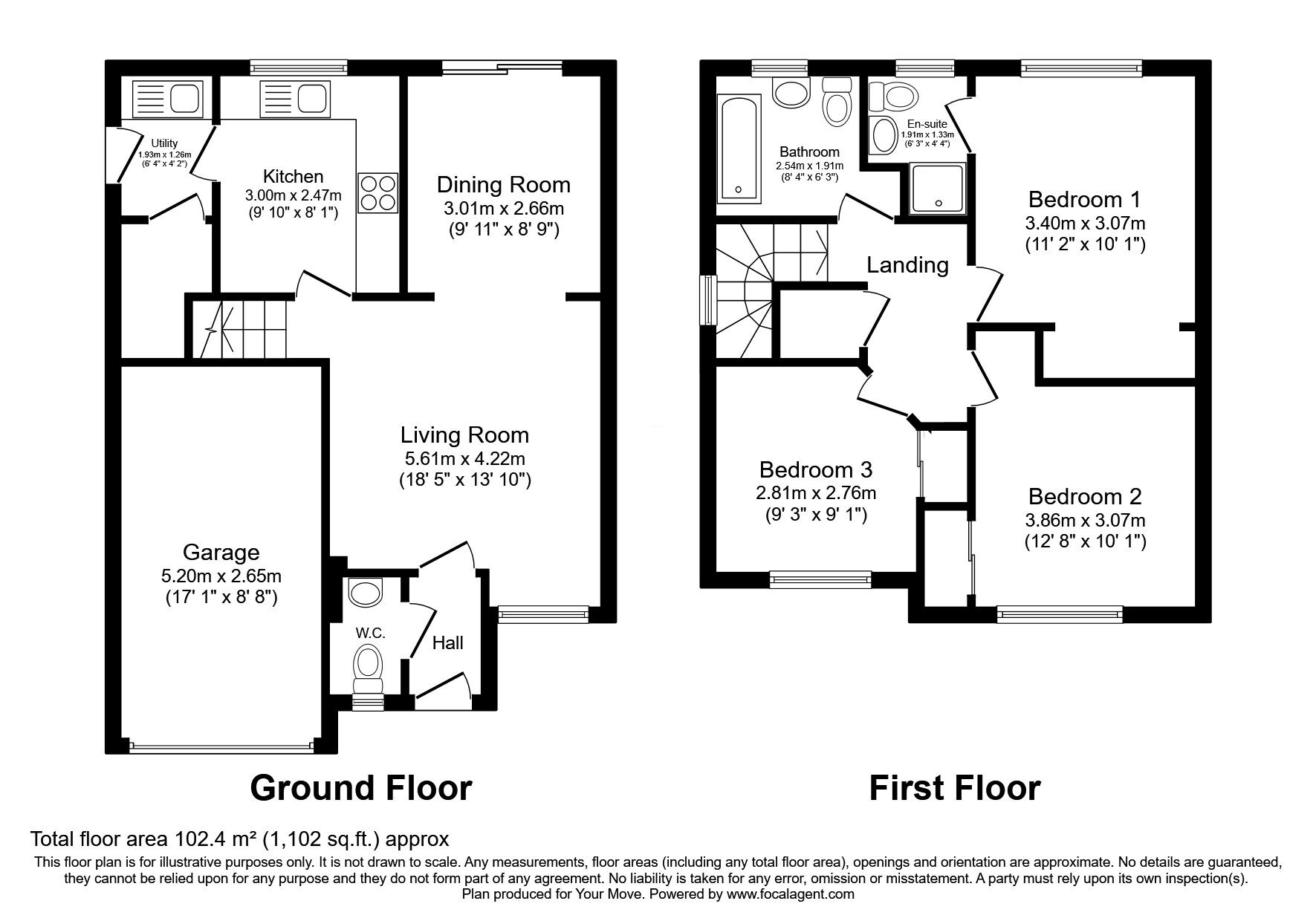 Floorplan of 3 bedroom Detached House for sale, Haymarket Crescent, Livingston, West Lothian, EH54