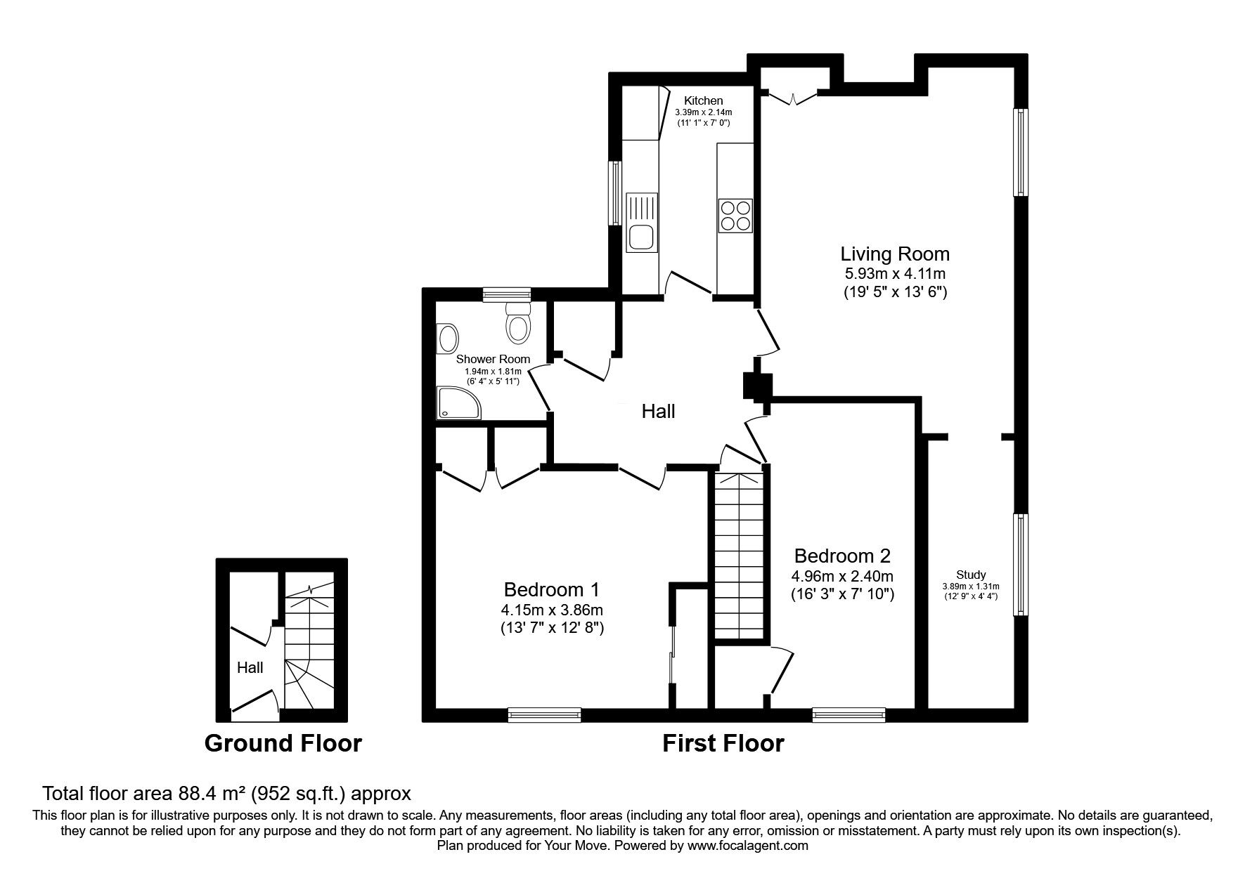 Floorplan of 2 bedroom  Flat for sale, Crosshill Drive, Bathgate, EH48