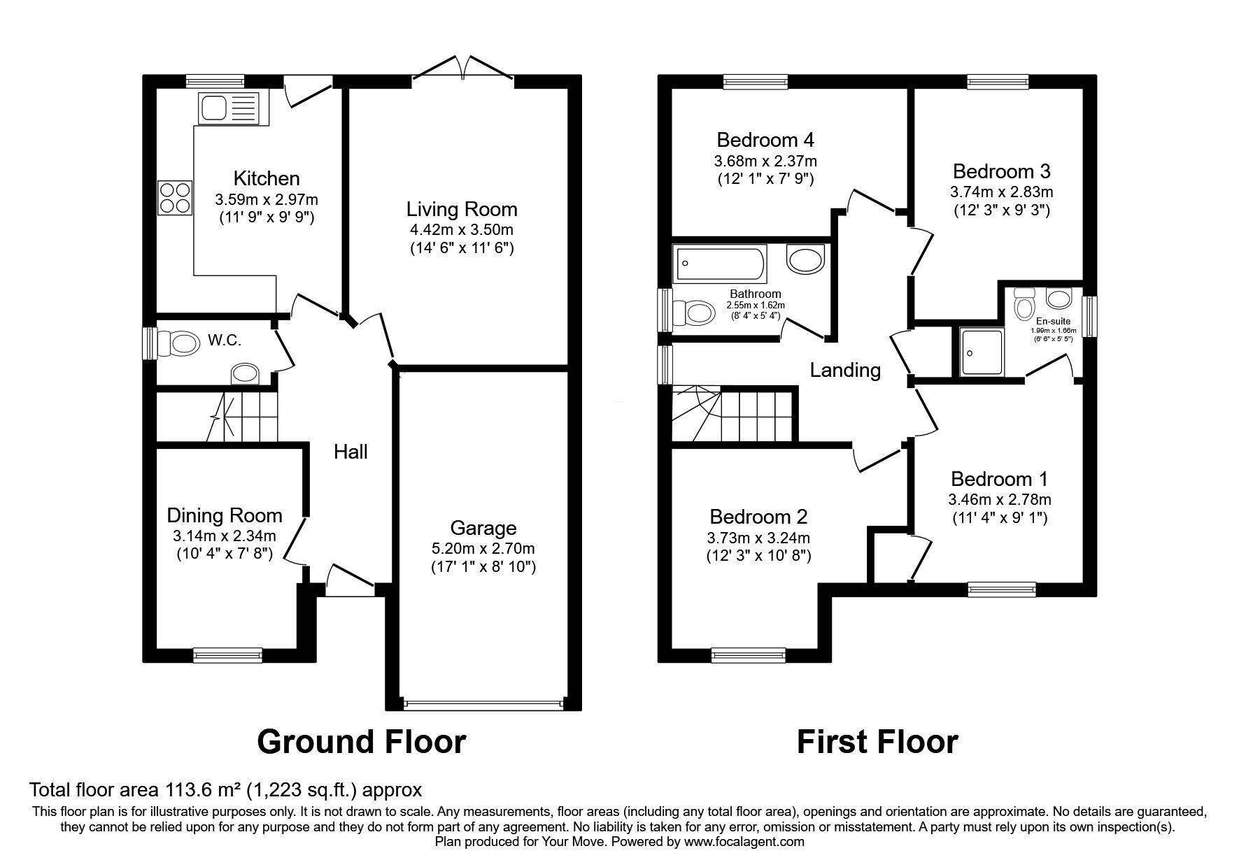 Floorplan of 4 bedroom Detached House for sale, Croft Park Crescent, Whitburn, West Lothian, EH47