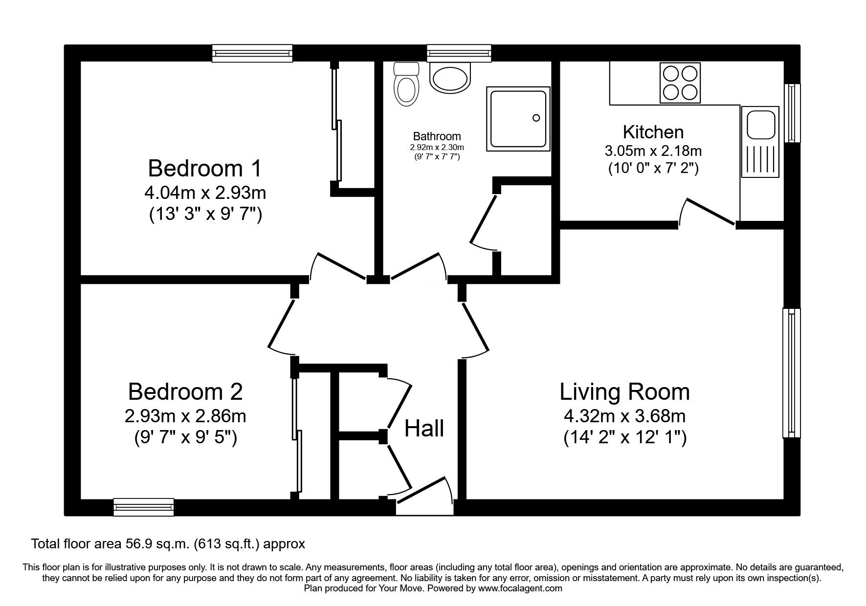 Floorplan of 2 bedroom  Flat for sale, Mercer Street, Kincardine, Fife, FK10