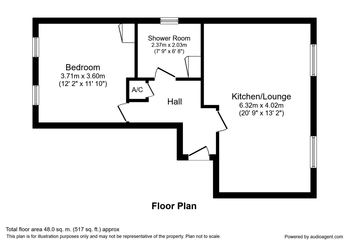 Floorplan of 1 bedroom  Flat to rent, Sumpter Way, Faversham, Kent, ME13