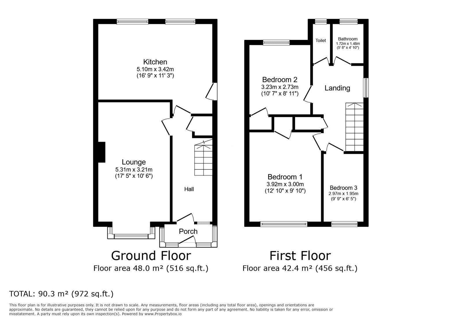 Floorplan of 3 bedroom Semi Detached House to rent, Sherwood Drive, Whitstable, Kent, CT5