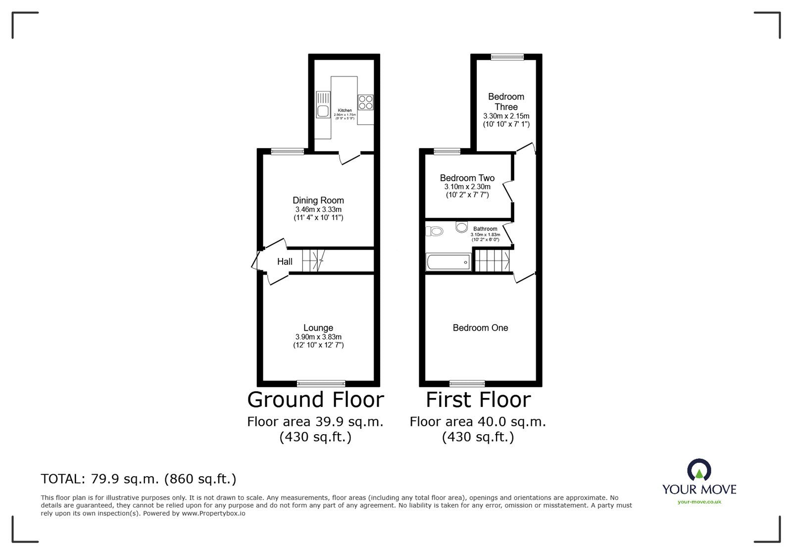 Floorplan of 3 bedroom  House to rent, Westgate Road, Faversham, Kent, ME13