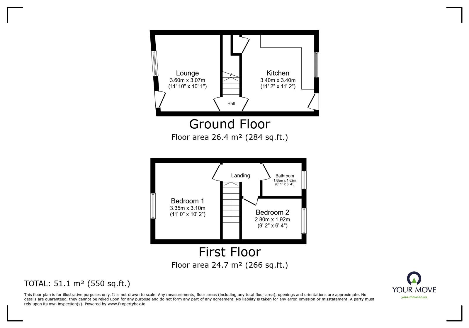 Floorplan of 2 bedroom  House to rent, Nightingale Road, Faversham, Kent, ME13