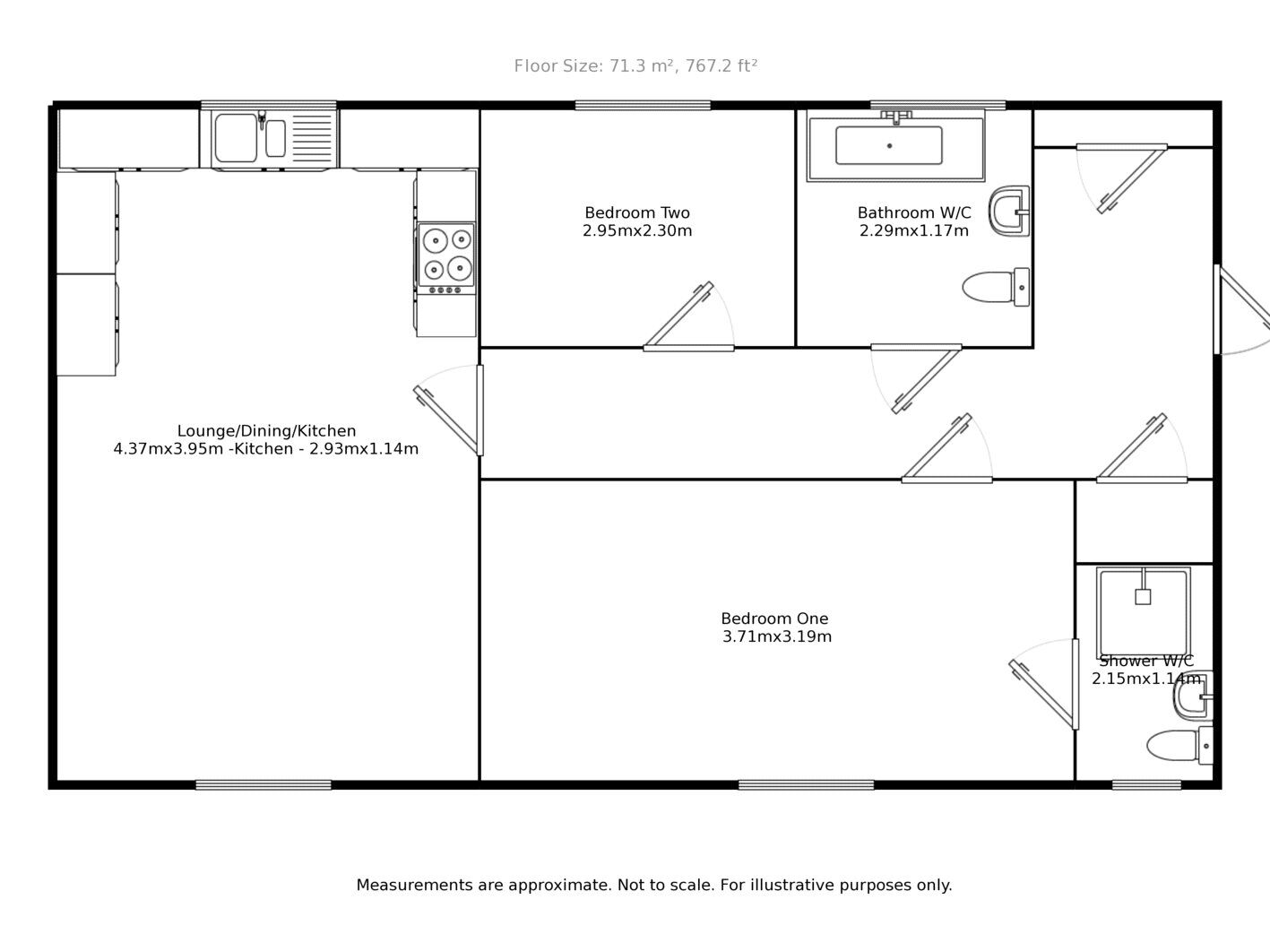 Floorplan of 2 bedroom  Flat for sale, George Stewart Avenue, Faversham, Kent, ME13