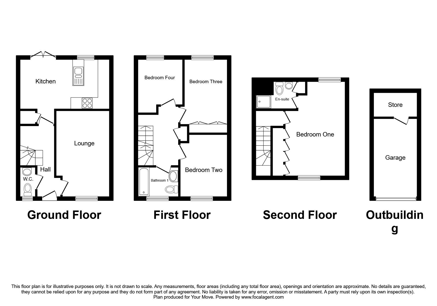 Floorplan of 4 bedroom Semi Detached House for sale, Lakeside Avenue, Faversham, Kent, ME13