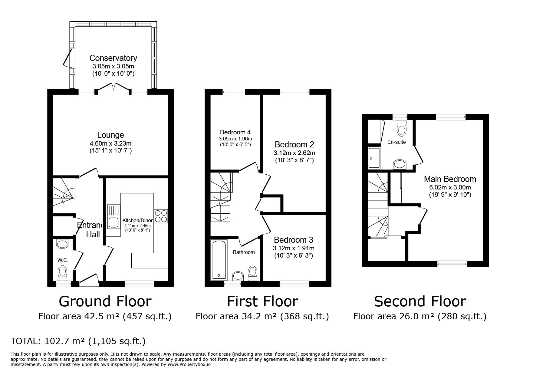 Floorplan of 4 bedroom Semi Detached House for sale, Lakeside Avenue, Faversham, Kent, ME13