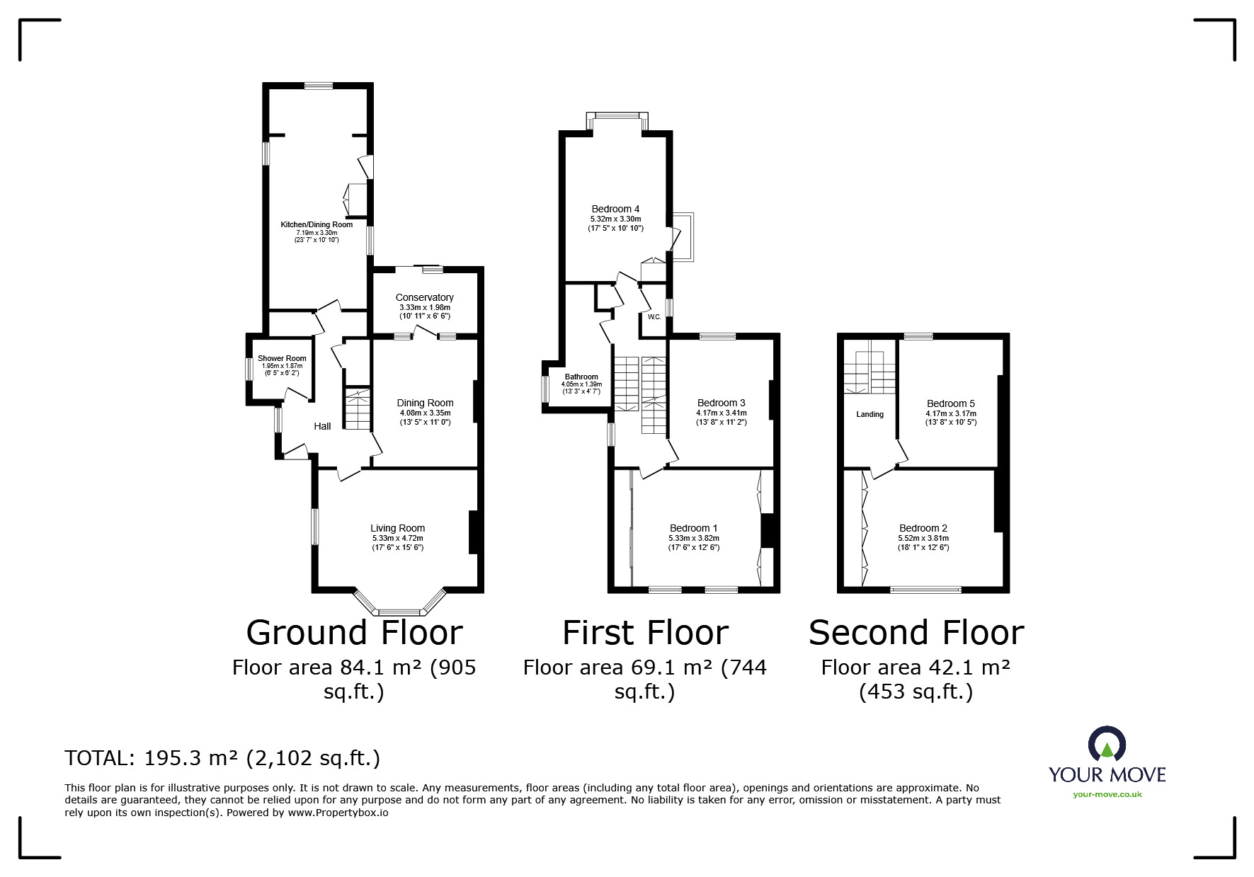 Floorplan of 5 bedroom End Terrace House for sale, Beltinge Road, Herne Bay, Kent, CT6