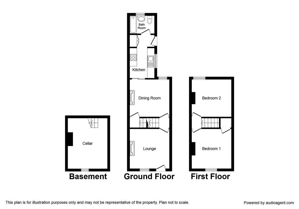 Floorplan of 2 bedroom End Terrace House for sale, St. Johns Road, Faversham, Kent, ME13