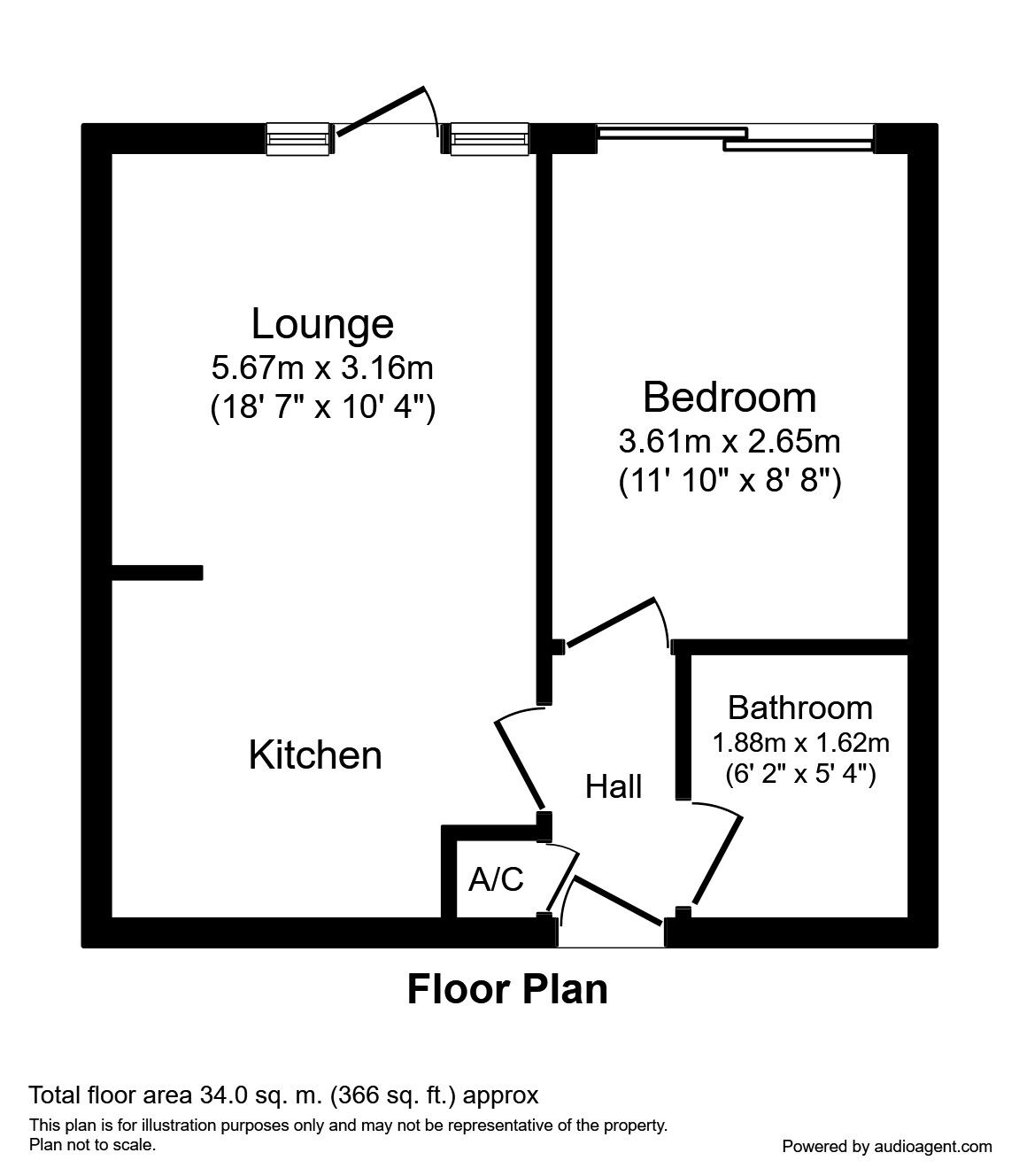 Floorplan of 1 bedroom  Flat to rent, Newton Road, Faversham, Kent, ME13