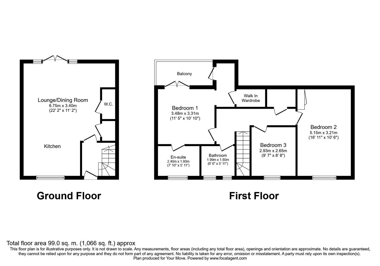 Floorplan of 3 bedroom  House to rent, Newton Road, Faversham, Kent, ME13