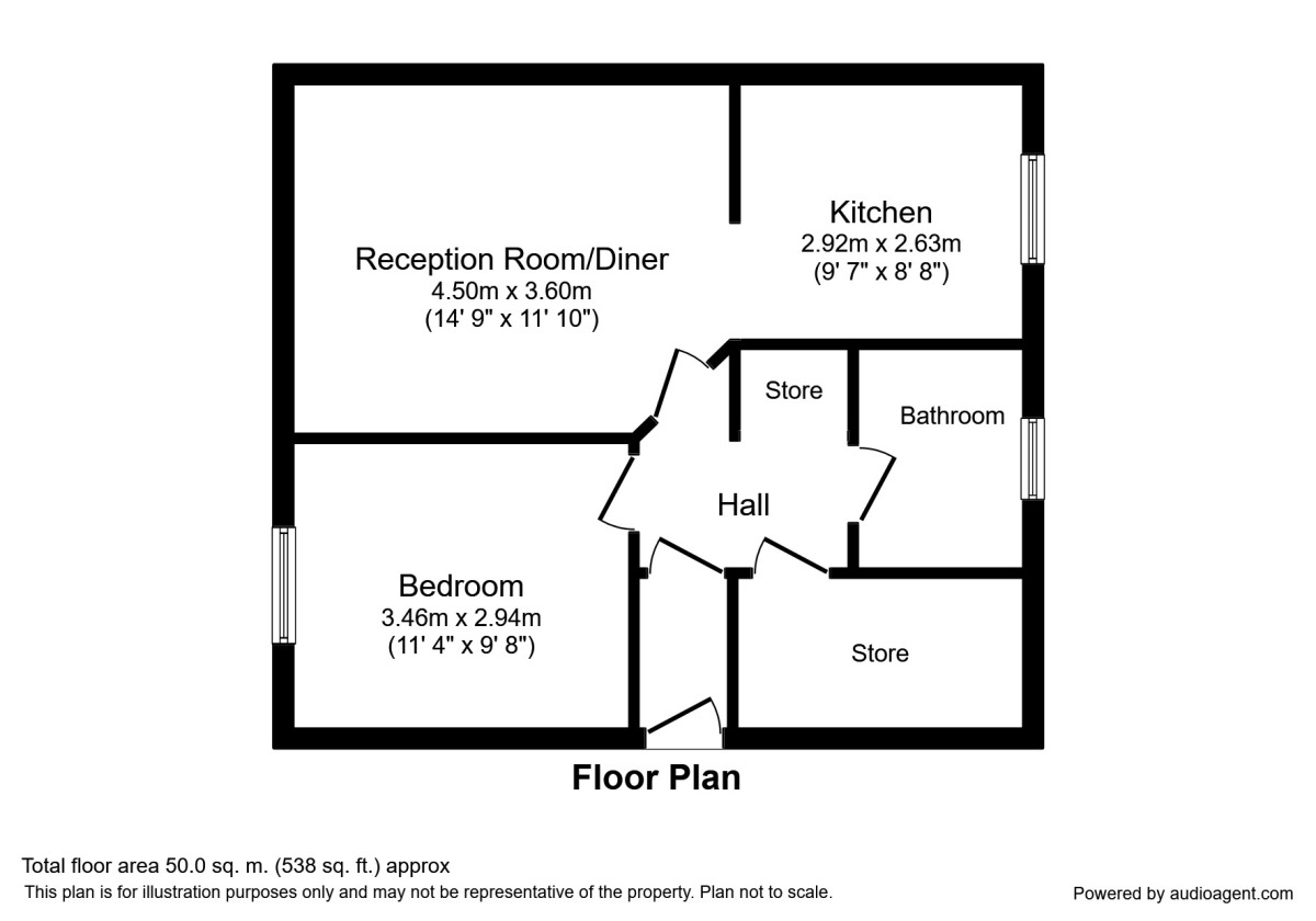 Floorplan of 1 bedroom  Flat to rent, Beardsfield, London, E13