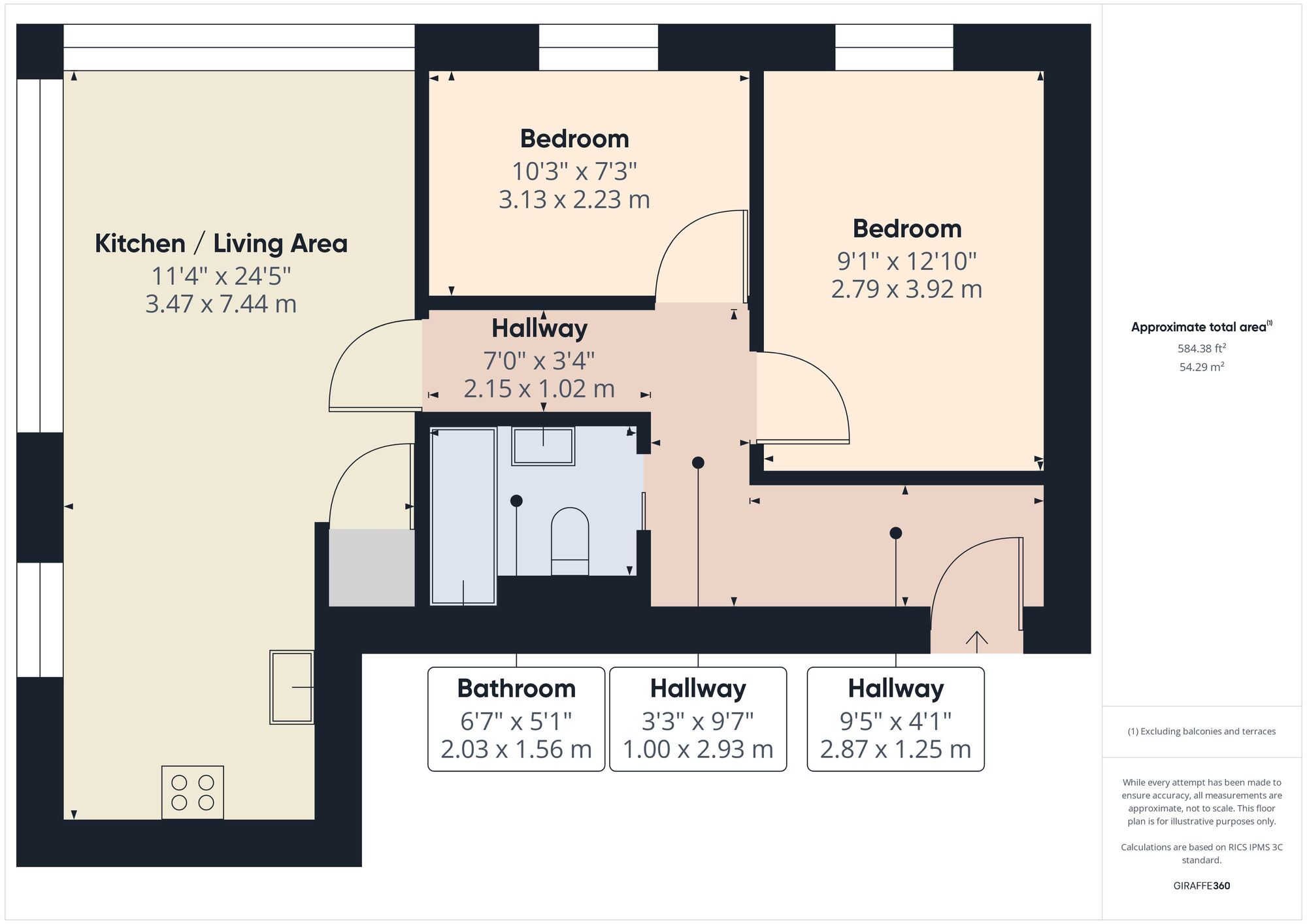 Floorplan of 2 bedroom  Flat for sale, Romford Road, Forest Gate, E7