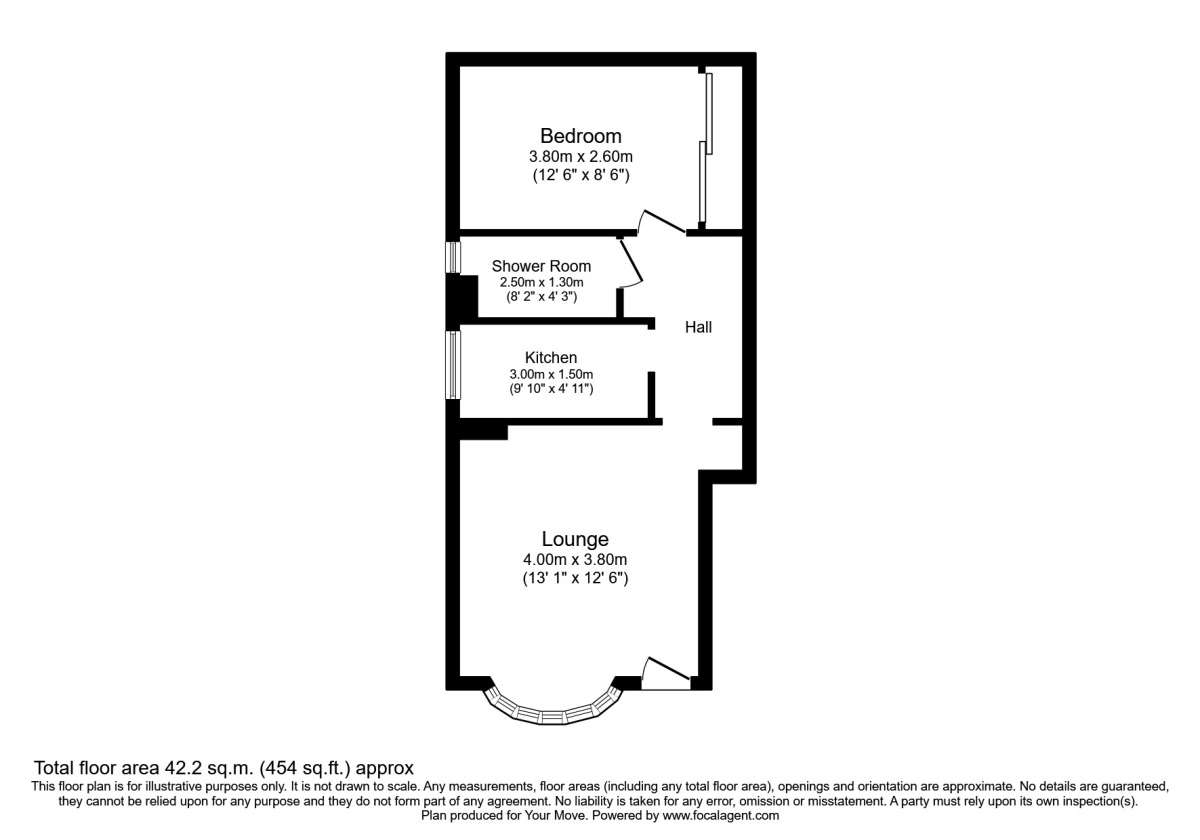 Floorplan of 1 bedroom  Flat to rent, Middle Hill, Egham, Surrey, TW20