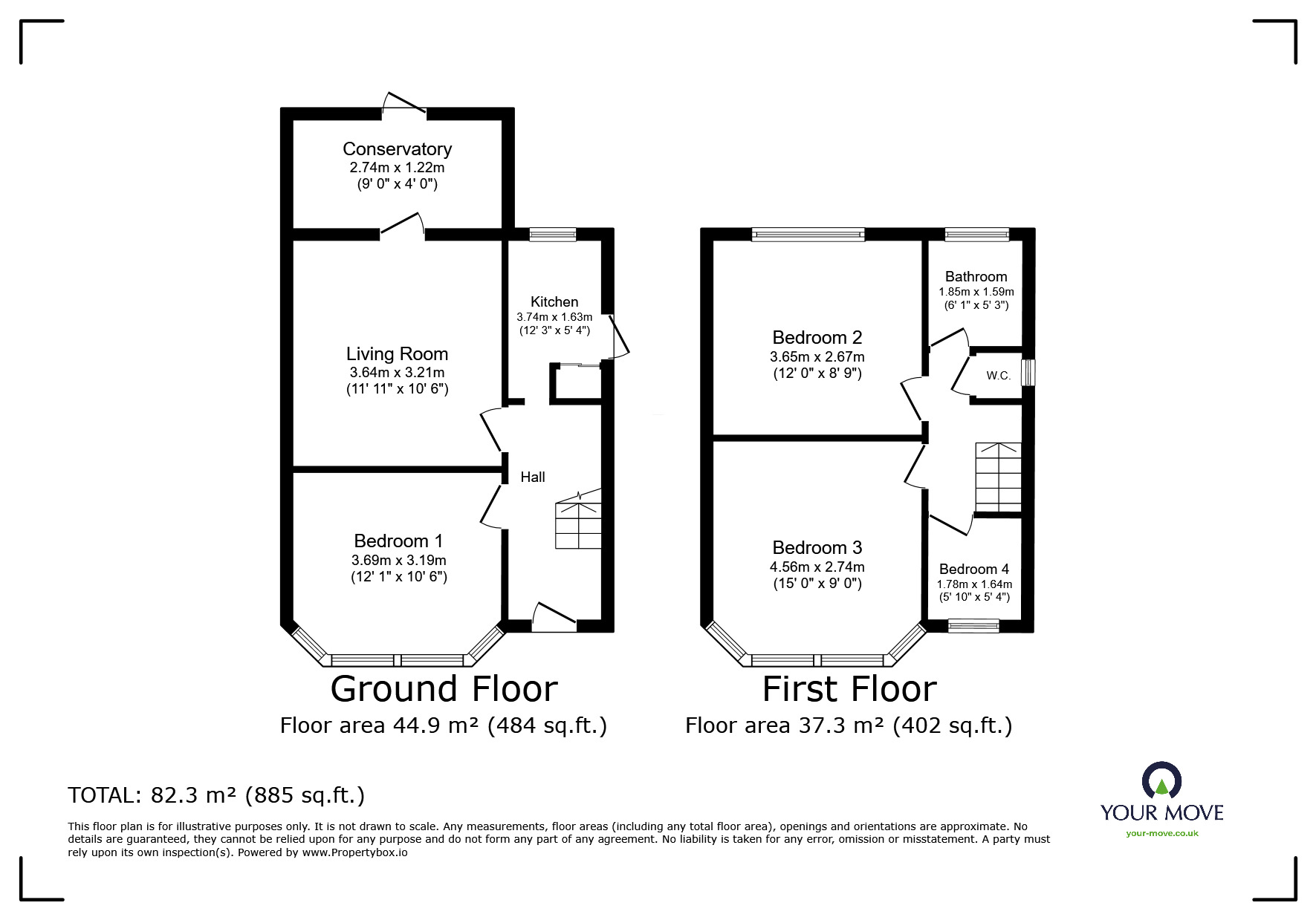 Floorplan of 4 bedroom Semi Detached House to rent, Victoria Street, Englefield Green, Surrey, TW20