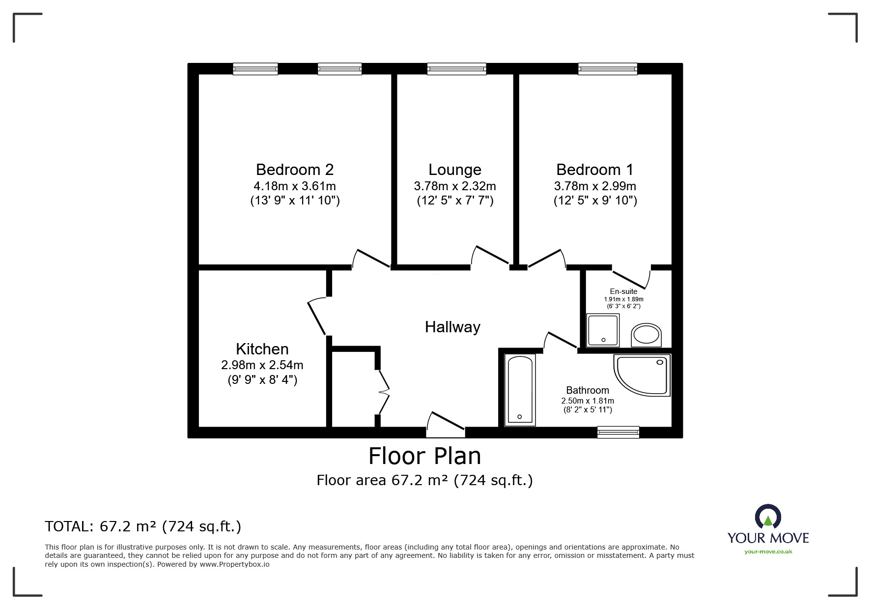 Floorplan of 2 bedroom  Flat to rent, Station Road, Egham, Surrey, TW20