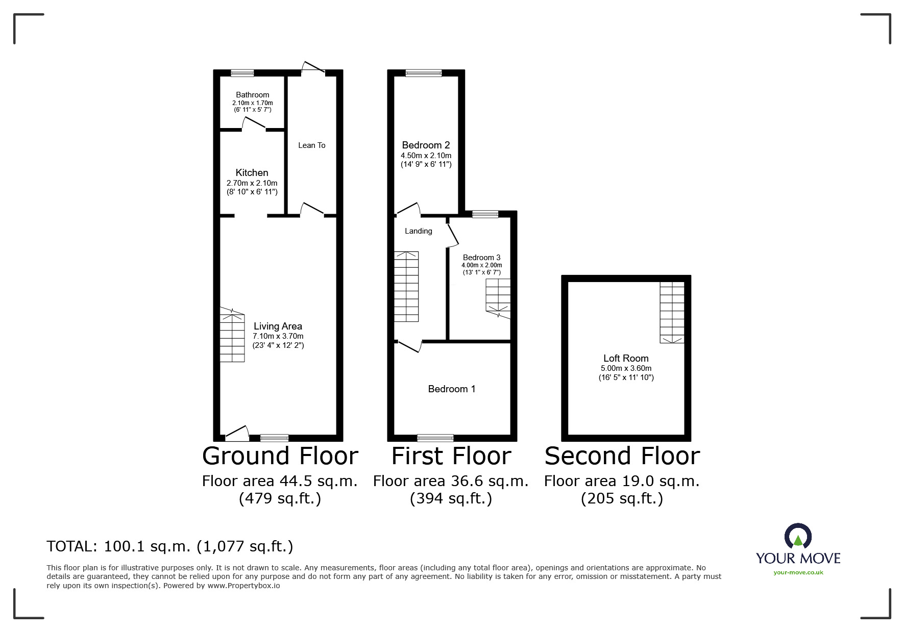 Floorplan of 3 bedroom Mid Terrace House to rent, Pretoria Road, Gillingham, Kent, ME7