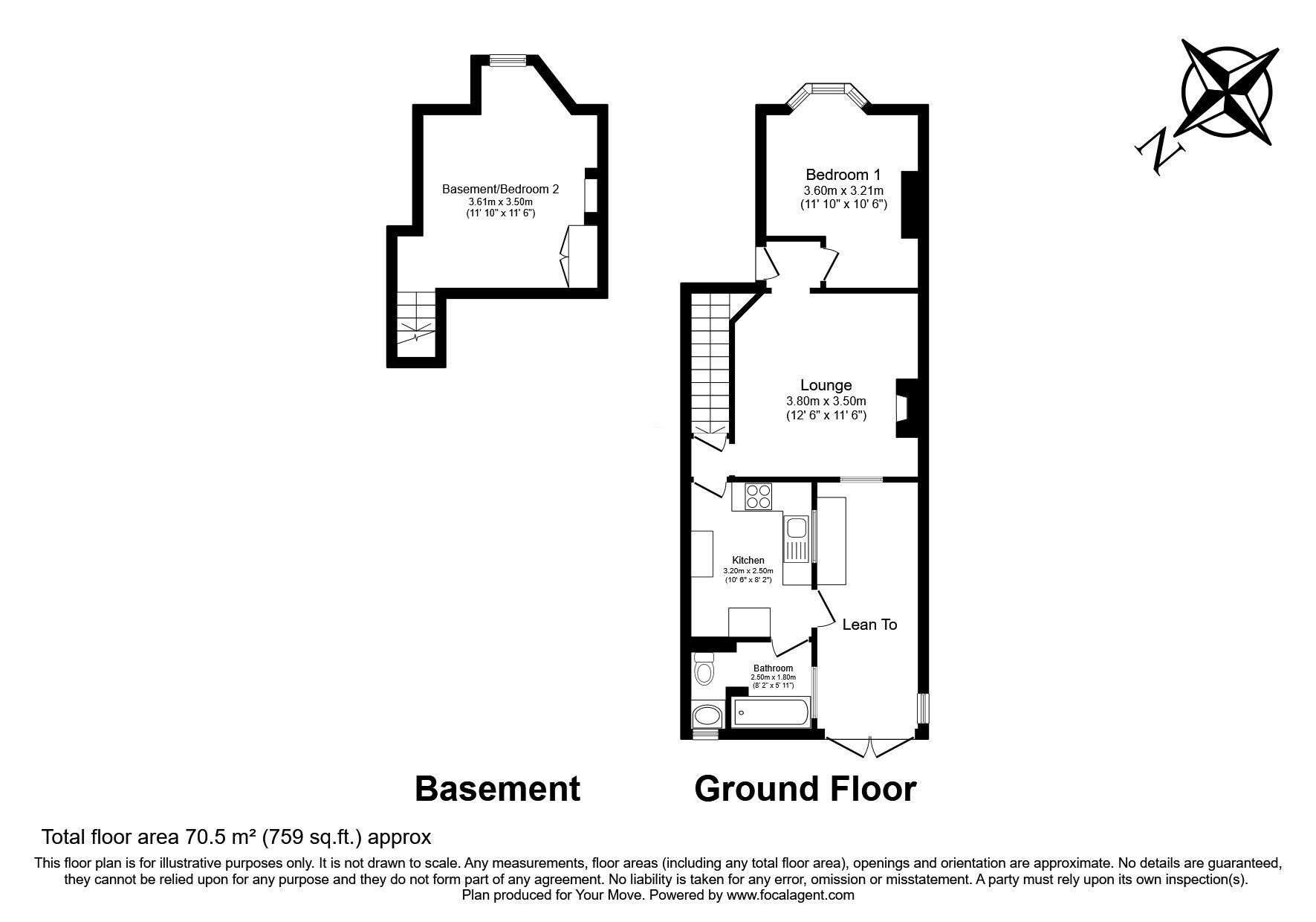 Floorplan of 1 bedroom  Flat for sale, Richmond Road, Gillingham, Medway, ME7