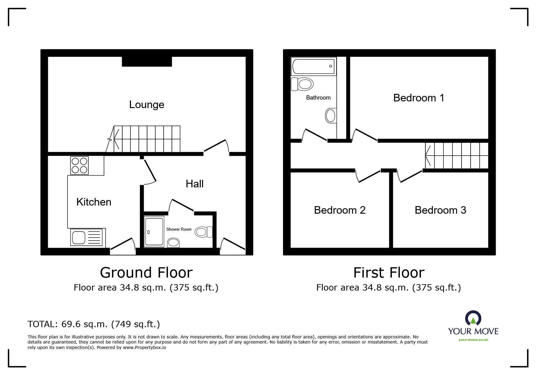 Floorplan of 3 bedroom Detached House to rent, St. Barnabas Close, Gillingham, Kent, ME7