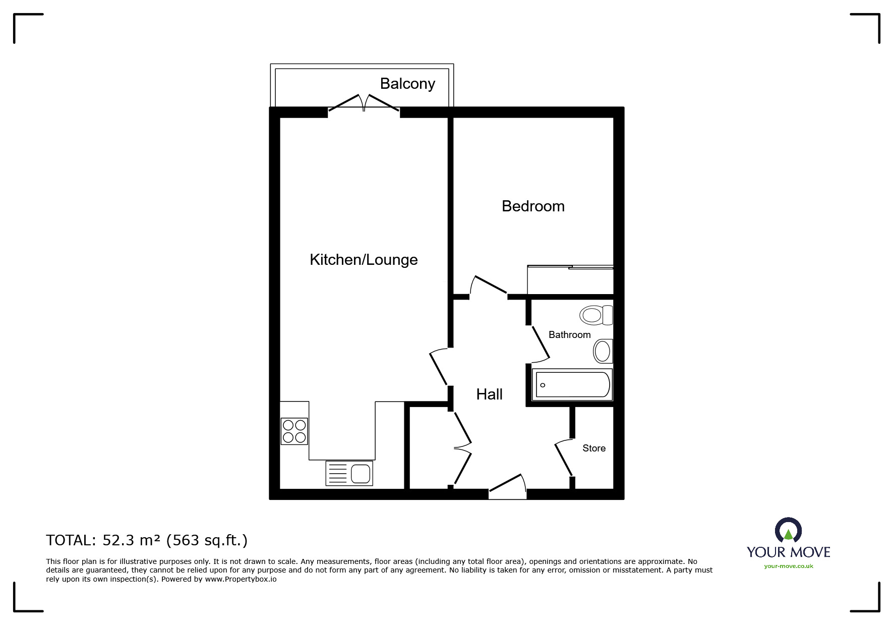 Floorplan of 1 bedroom  Flat to rent, Pearl Lane, Gillingham, Kent, ME7