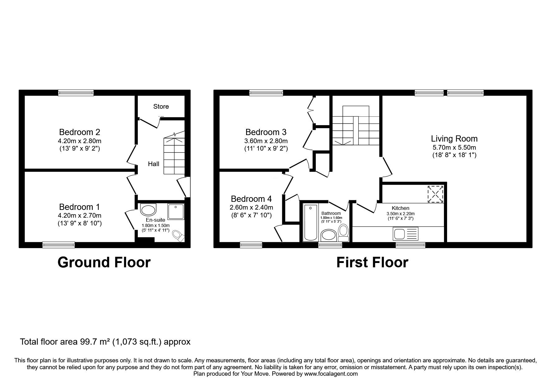 Floorplan of 4 bedroom Mid Terrace House for sale, Dunvegan Court, Glenrothes, Fife, KY6