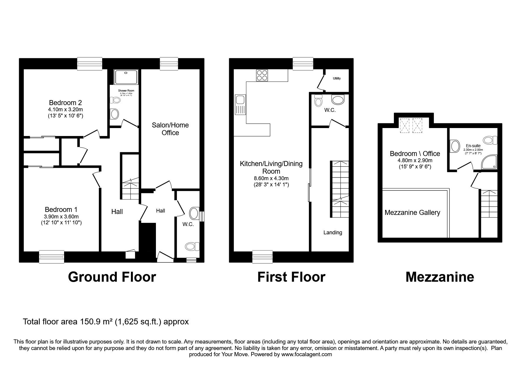 Floorplan of 3 bedroom Semi Detached House for sale, South Street, Falkland, Fife, KY15