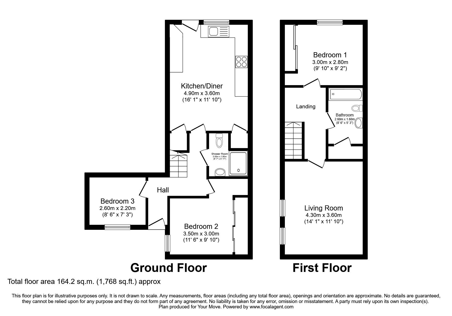 Floorplan of 3 bedroom End Terrace House for sale, Julian Court, Glenrothes, Fife, KY7