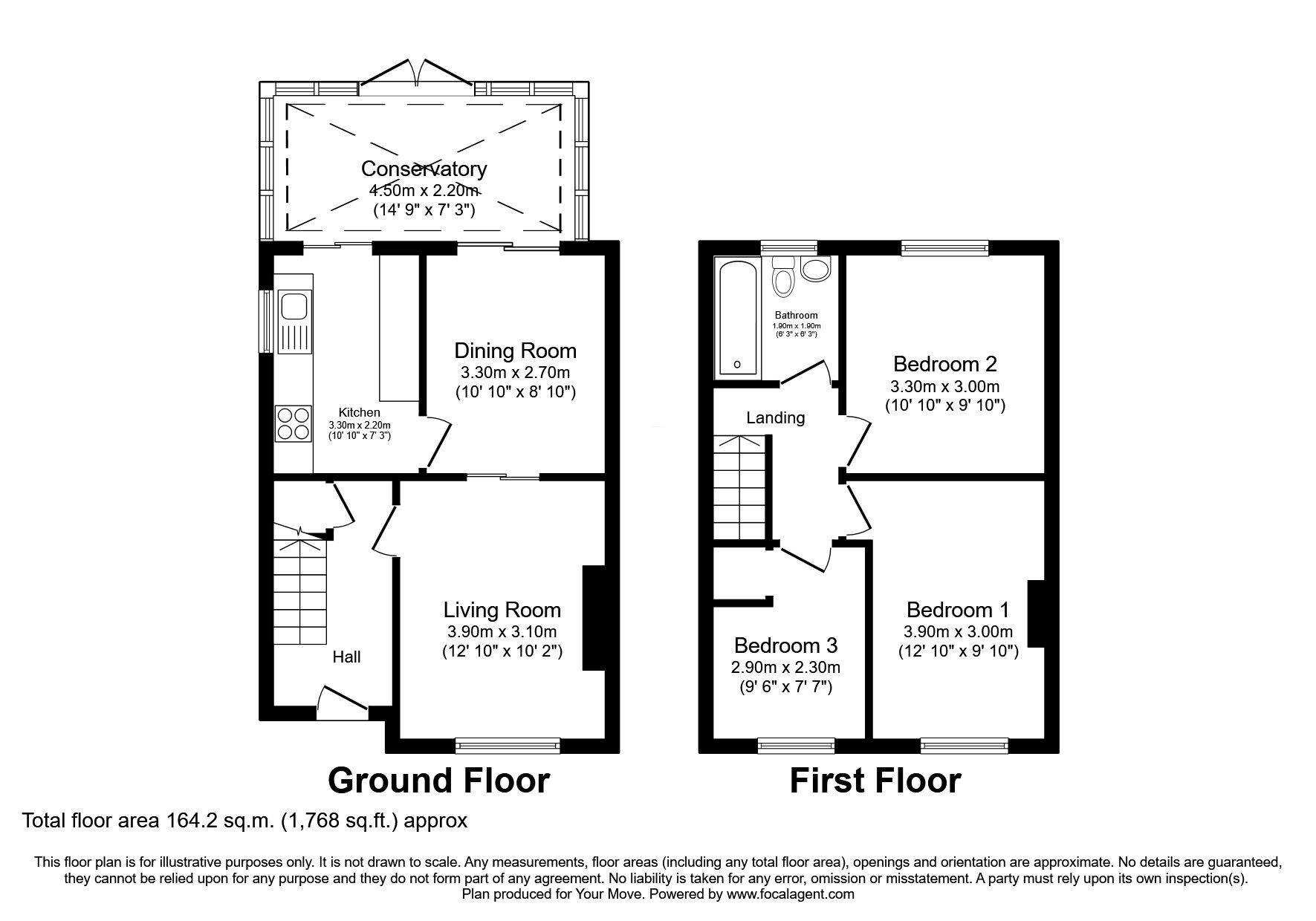 Floorplan of 3 bedroom Semi Detached House for sale, Dalmahoy Crescent, Kirkcaldy, Fife, KY2