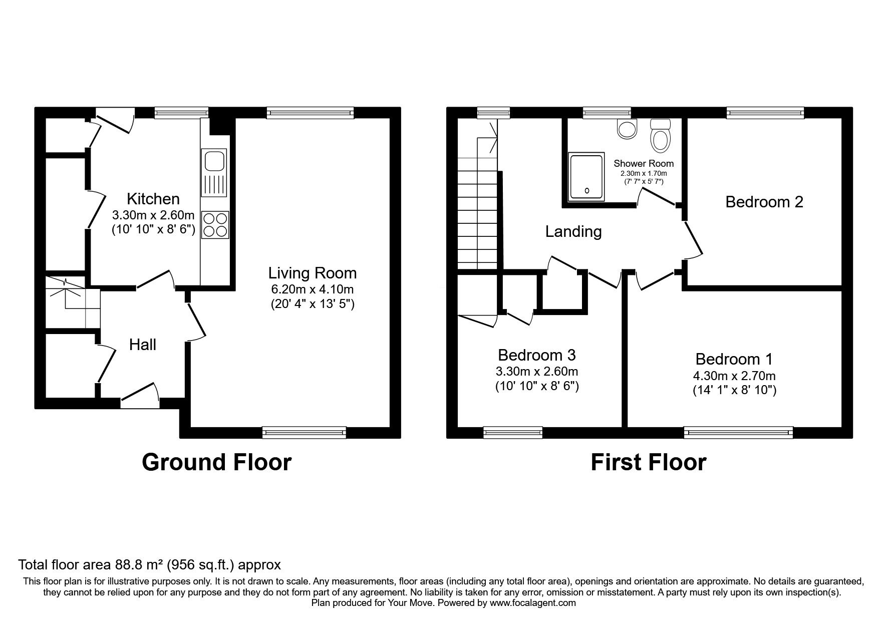 Floorplan of 3 bedroom Mid Terrace House for sale, Albany Crescent, Freuchie, Fife, KY15