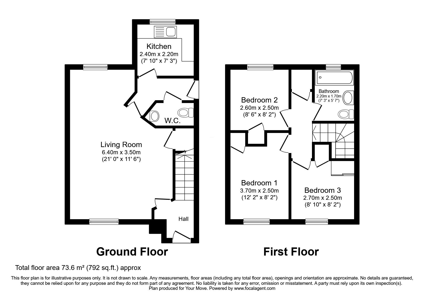 Floorplan of 3 bedroom Semi Detached House for sale, Mill Street, Kirkcaldy, Fife, KY1