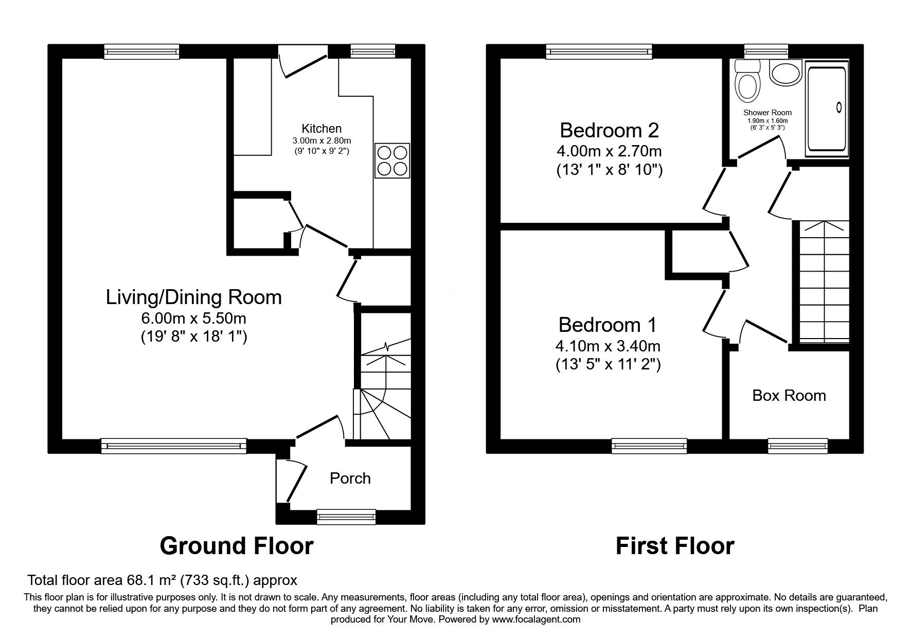 Floorplan of 2 bedroom Mid Terrace House for sale, Michael Place, East Wemyss, Fife, KY1