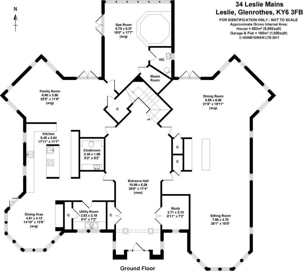 Floorplan of 4 bedroom Detached House for sale, Leslie Mains, Leslie, Fife, KY6