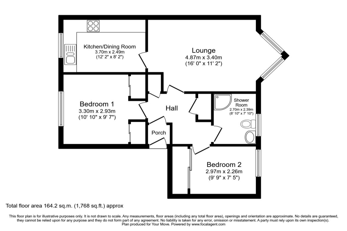 Floorplan of 2 bedroom  Flat for sale, The Kyles, Kirkcaldy, Fife, KY1