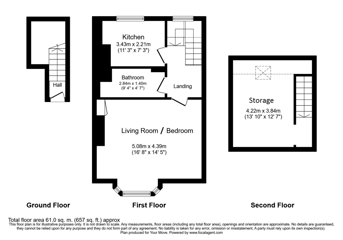 Floorplan of 1 bedroom  Flat to rent, The Terrace, Gravesend, Kent, DA12