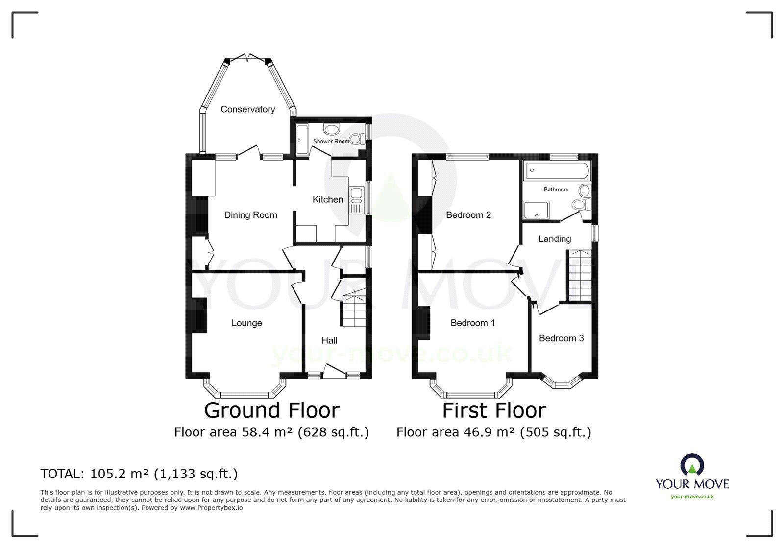 Floorplan of 3 bedroom Semi Detached House to rent, Rochester Road, Gravesend, Kent, DA12