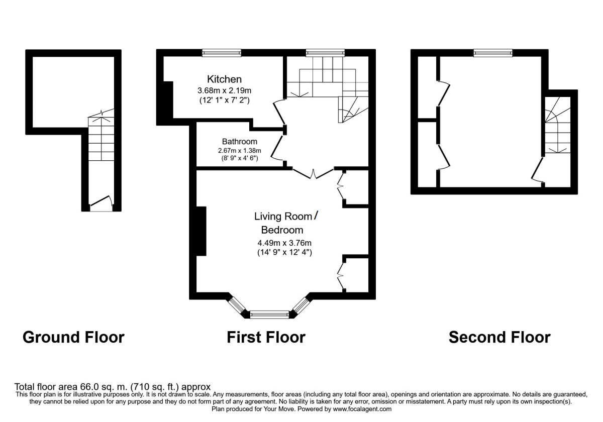 Floorplan of 1 bedroom  Flat to rent, 55 The Terrace, Gravesend, Kent, DA12