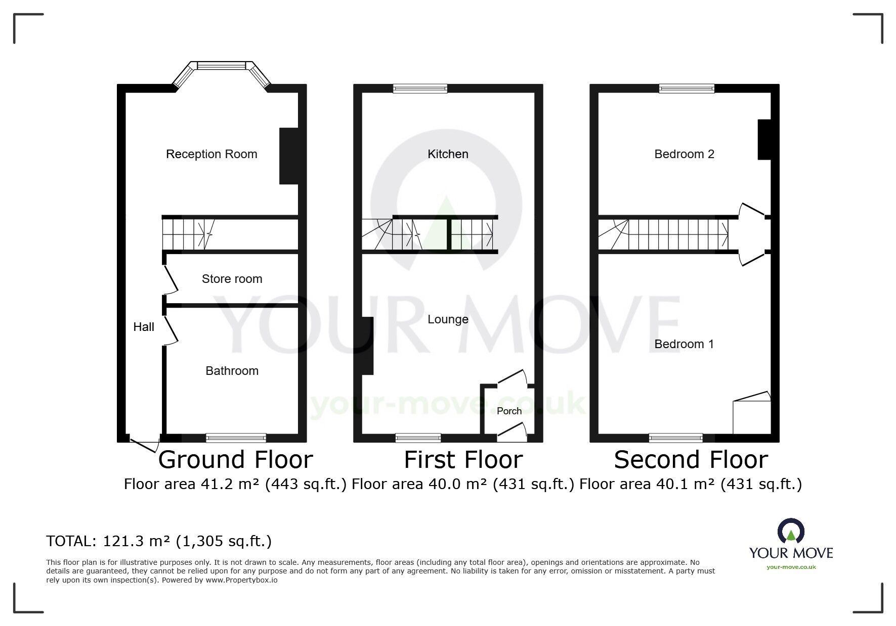 Floorplan of 3 bedroom Mid Terrace House for sale, Lower Range Road, Gravesend, Kent, DA12