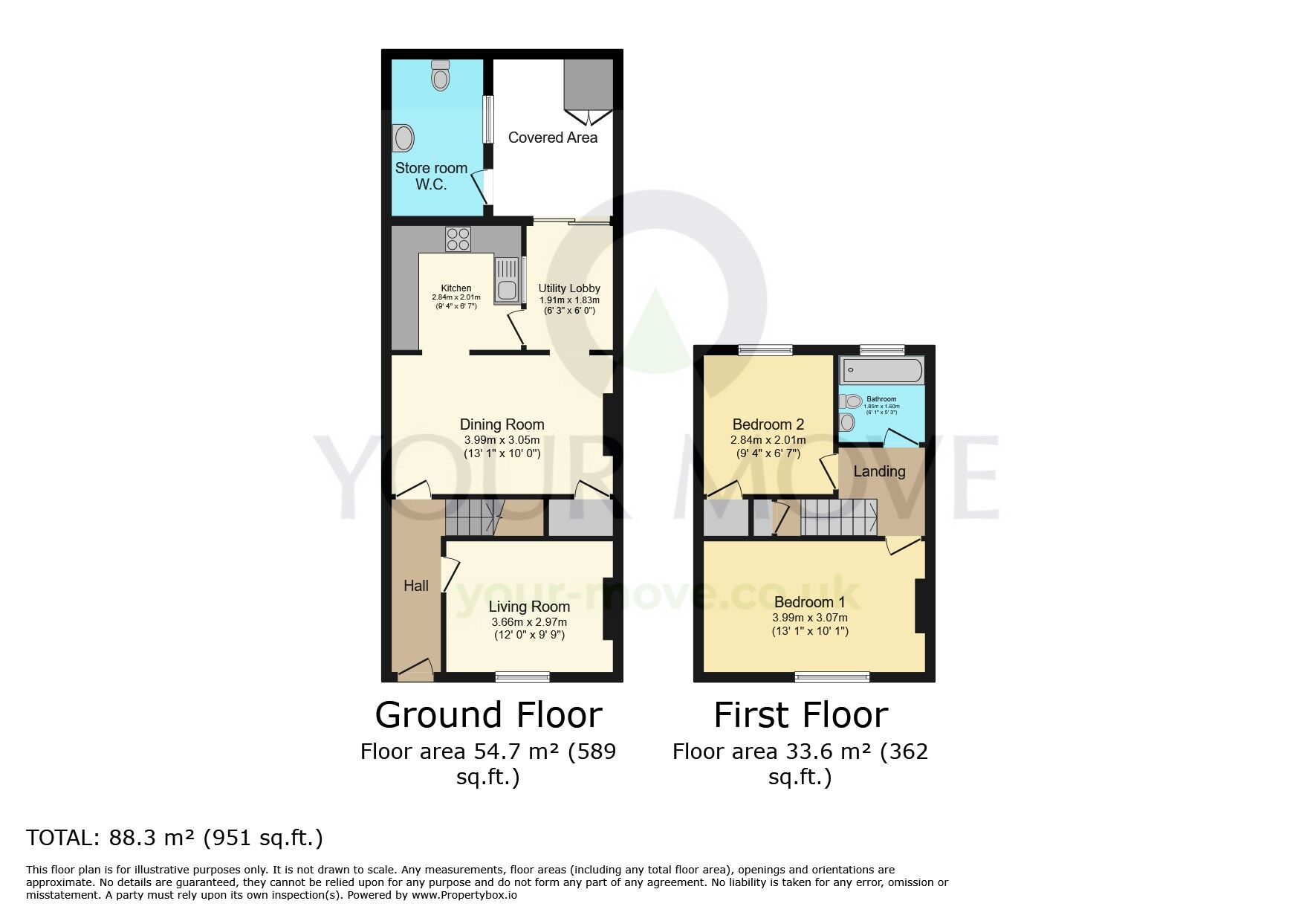 Floorplan of 2 bedroom Mid Terrace House for sale, Bernard Street, Gravesend, Kent, DA12