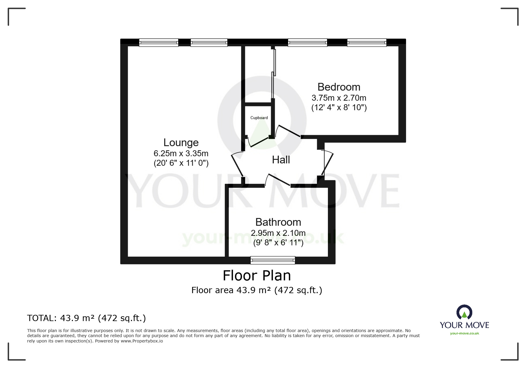 Floorplan of 1 bedroom  Flat for sale, Springhead Parkway, Northfleet, Kent, DA11