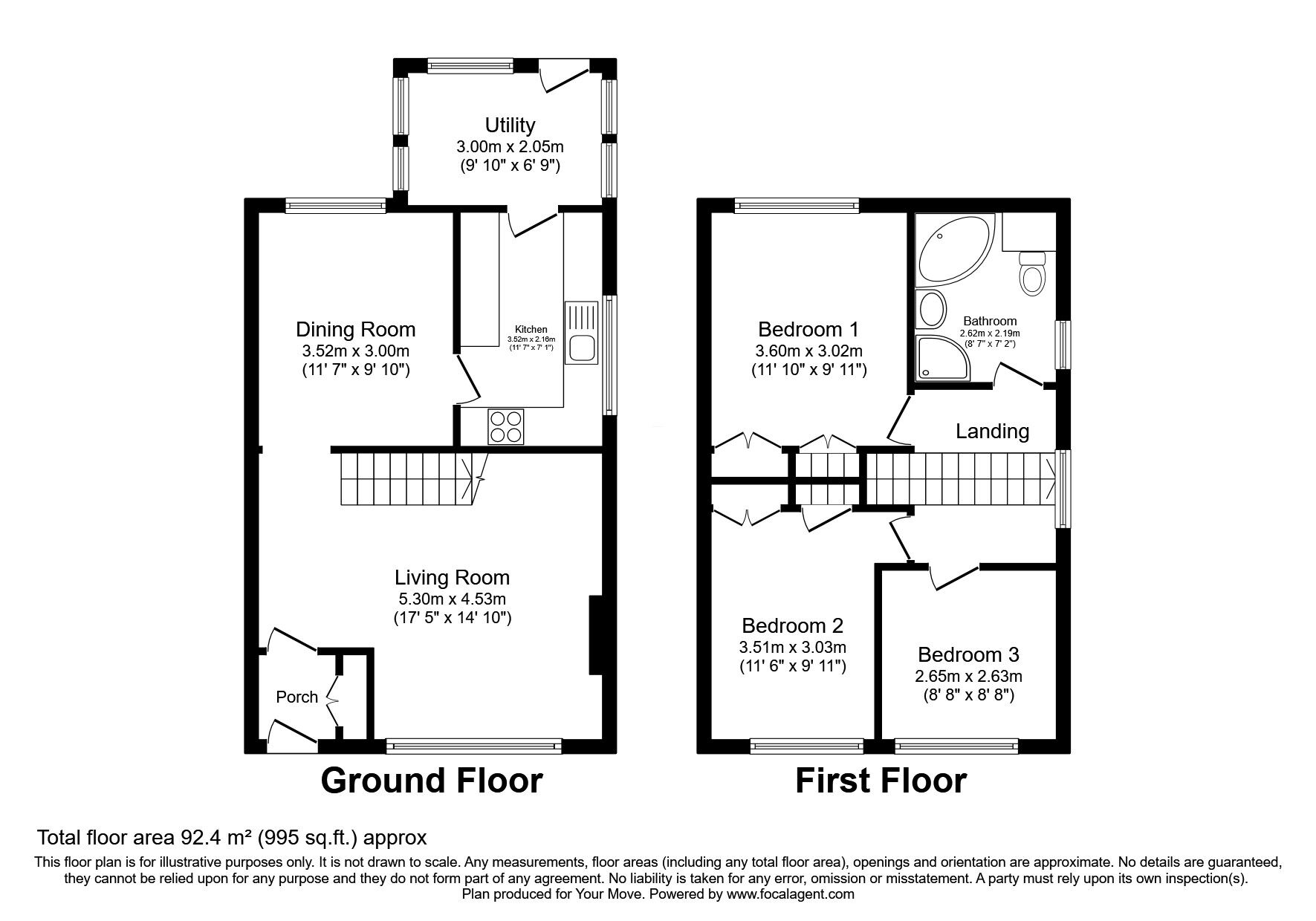 Floorplan of 3 bedroom Semi Detached House for sale, Kirkdene Avenue, Newton Mearns, East Renfrewshire, G77