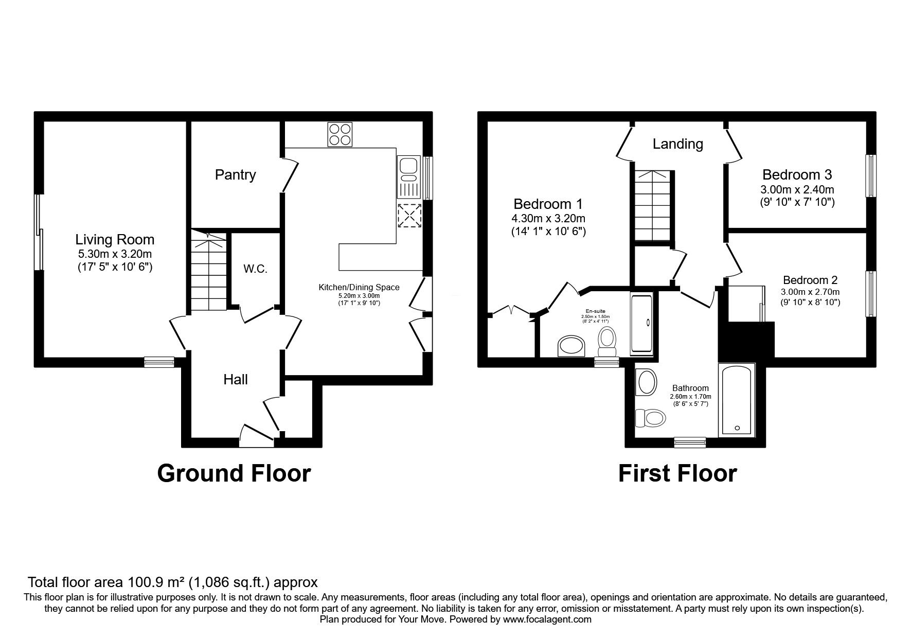 Floorplan of 3 bedroom End Terrace House for sale, Strathblane Gardens, Glasgow, Glasgow City, G13