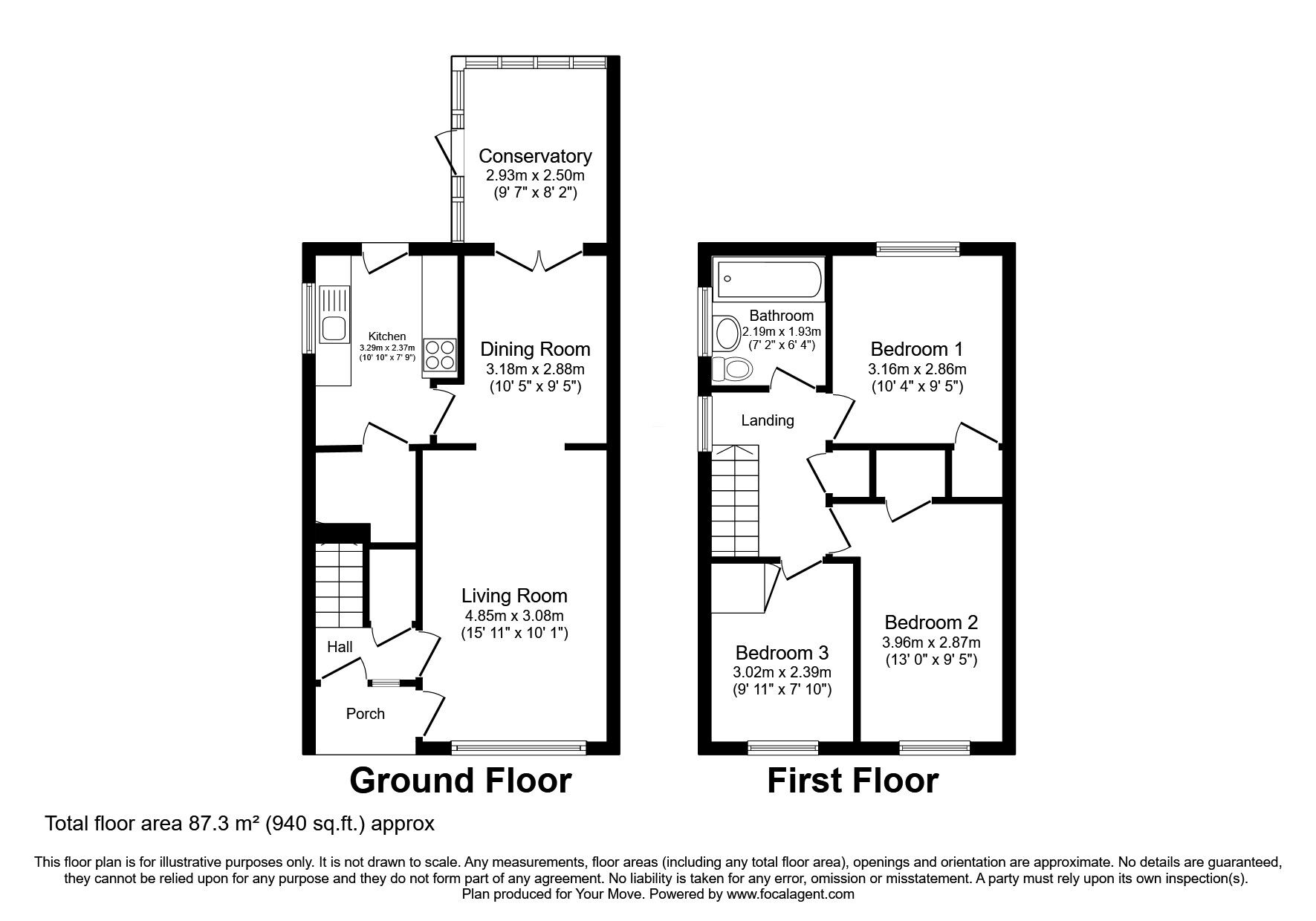 Floorplan of 3 bedroom Semi Detached House for sale, Fraser Drive, Blackwood, South Lanarkshire, ML11