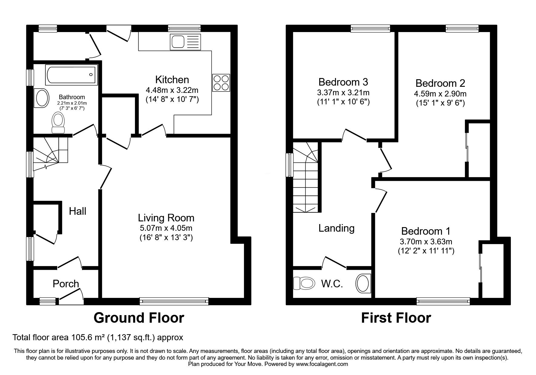 Floorplan of 3 bedroom Semi Detached House for sale, Neilsland Road, Hamilton, South Lanarkshire, ML3