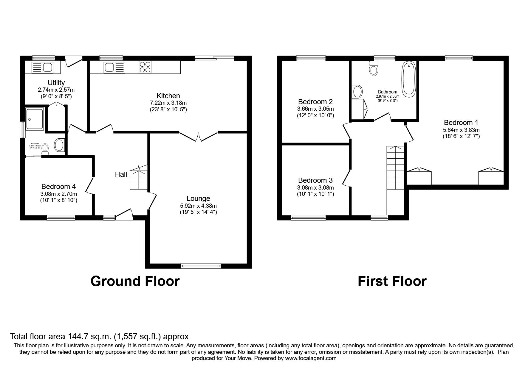 Floorplan of 4 bedroom Detached House to rent, Wartling Close, St. Leonards-On-Sea, East Sussex, TN38