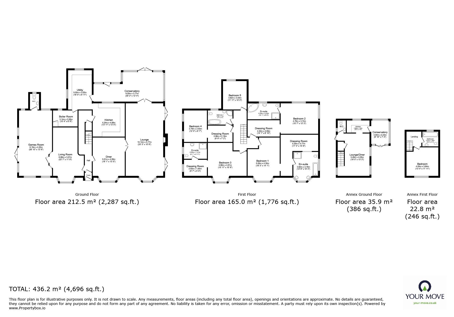 Floorplan of 6 bedroom Detached House for sale, The Ridge, Hastings, East Sussex, TN34