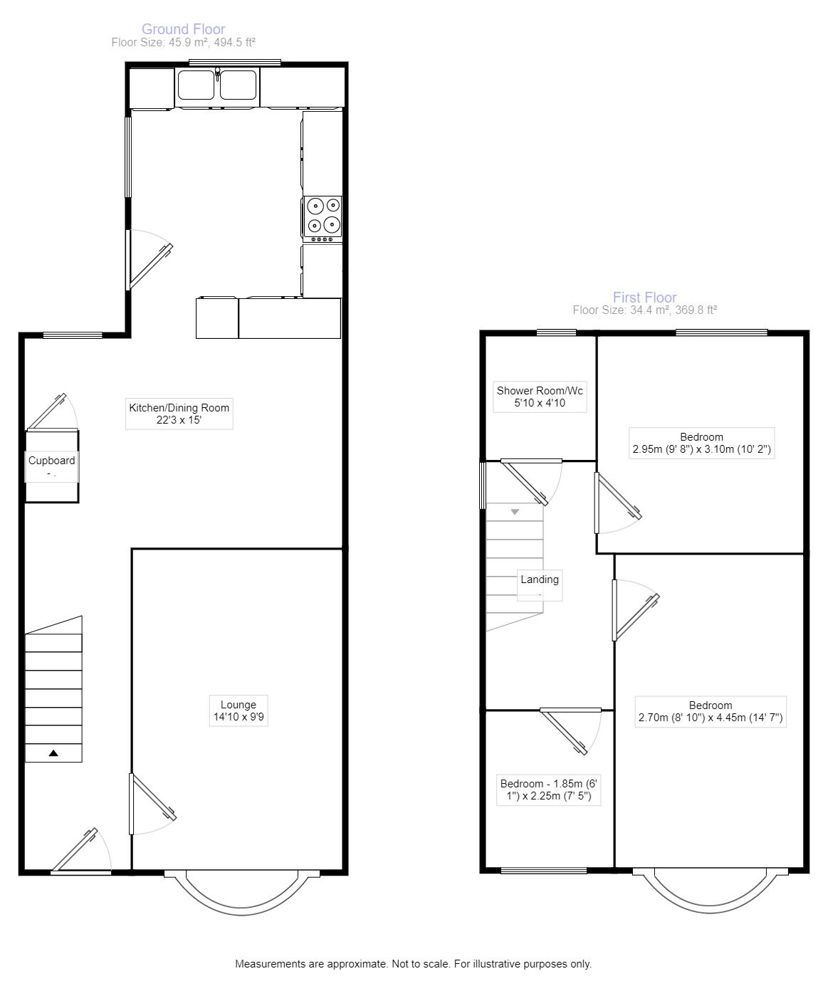 Floorplan of 3 bedroom Semi Detached House to rent, Parker Road, Hastings, East Sussex, TN34