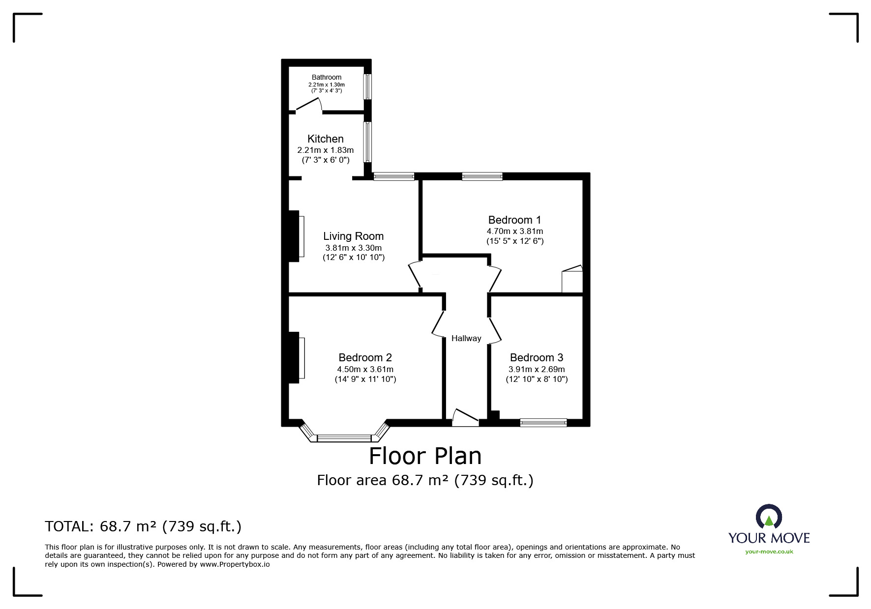 Floorplan of 3 bedroom  Flat to rent, Mount Pleasant Road, Hastings, East Sussex, TN34